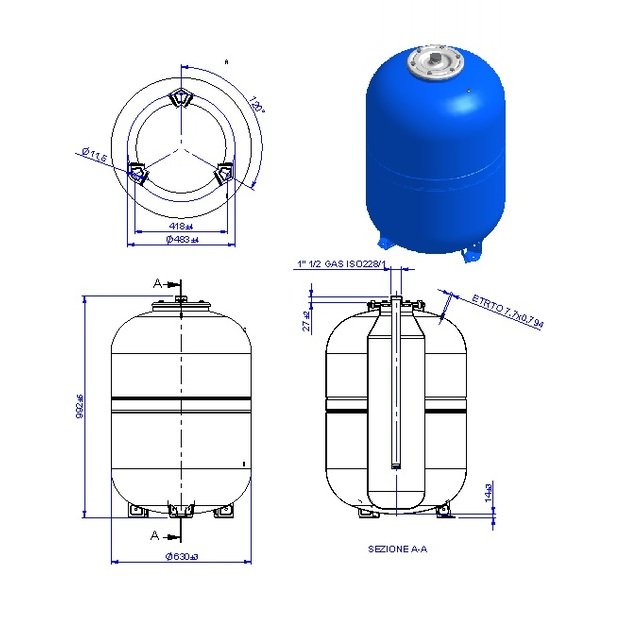 Indas I&scaron;siplėtimo LC 250L vandentiekiui maxivarem 1
