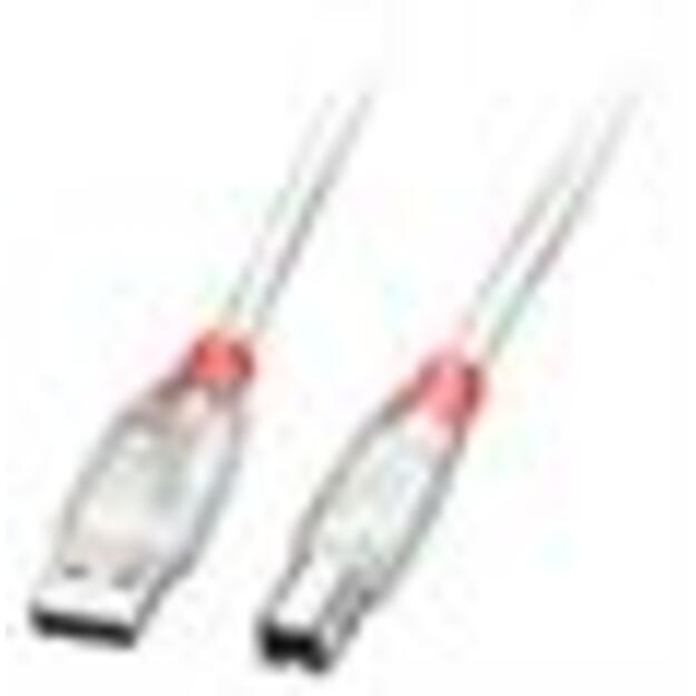 CABLE USB2 A-B 0.2M/TRANSPARENT 41750 LINDY 1