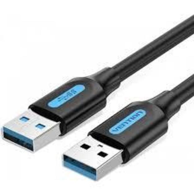 CABLE USB3.0 MALE TO MALE/0.5M BLACK CONBD VENTION