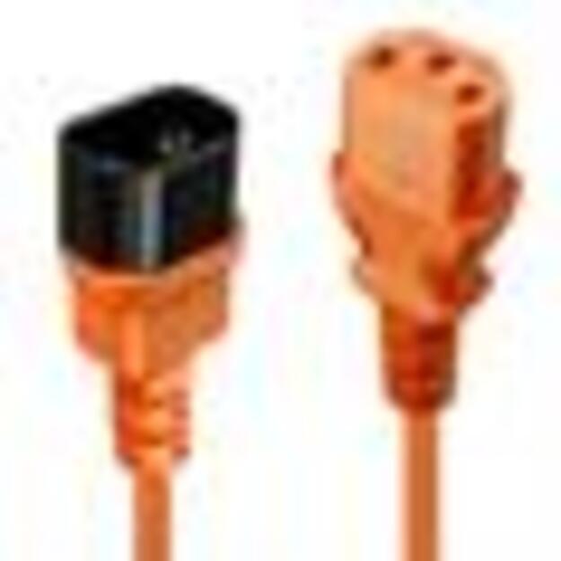 CABLE POWER IEC EXTENSION 2M/ORANGE 30475 LINDY 1