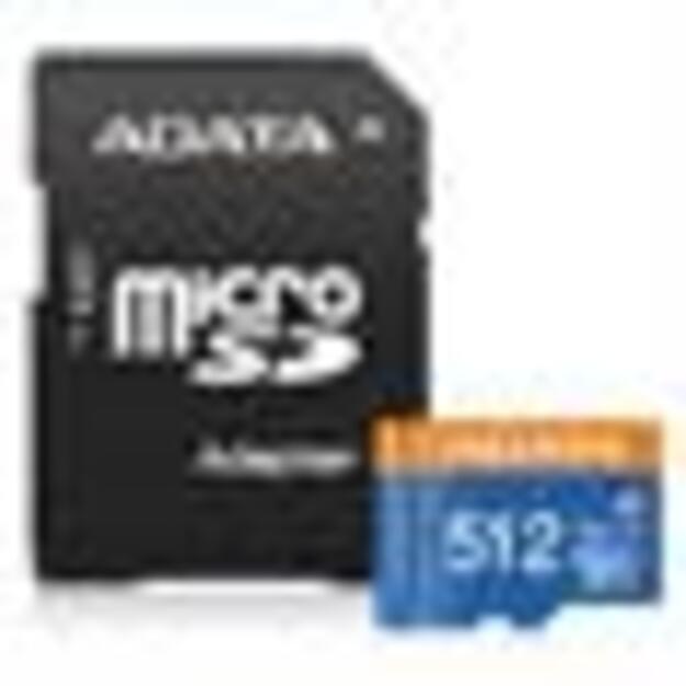 MEMORY MICRO SDXC 512GB W/AD./AUSDX512GUICL10A1-RA1 ADATA 1