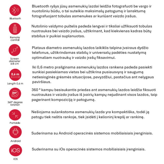 SEEK TOTI Selfie Stick with Hidden Design Stable Tripod Q12, Black 6