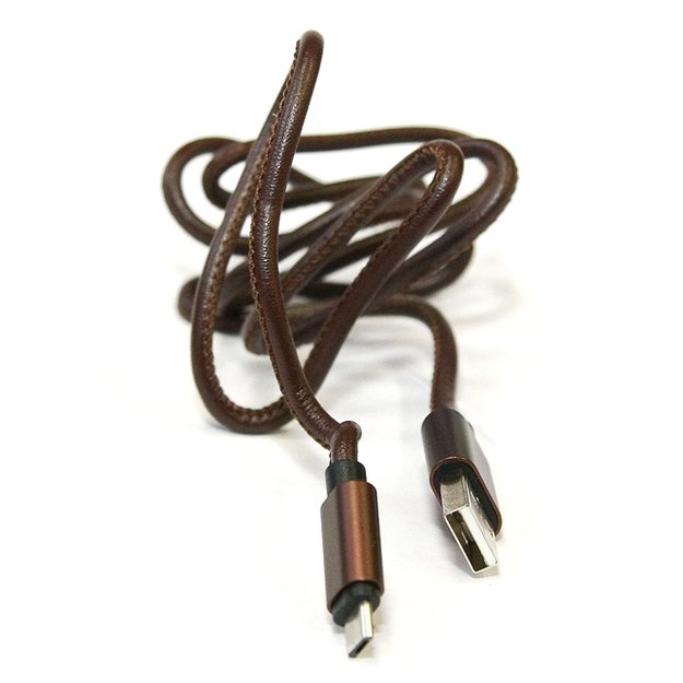 T-LC23 Leather Lightning to USB cable 2A 1 m Dark Brown