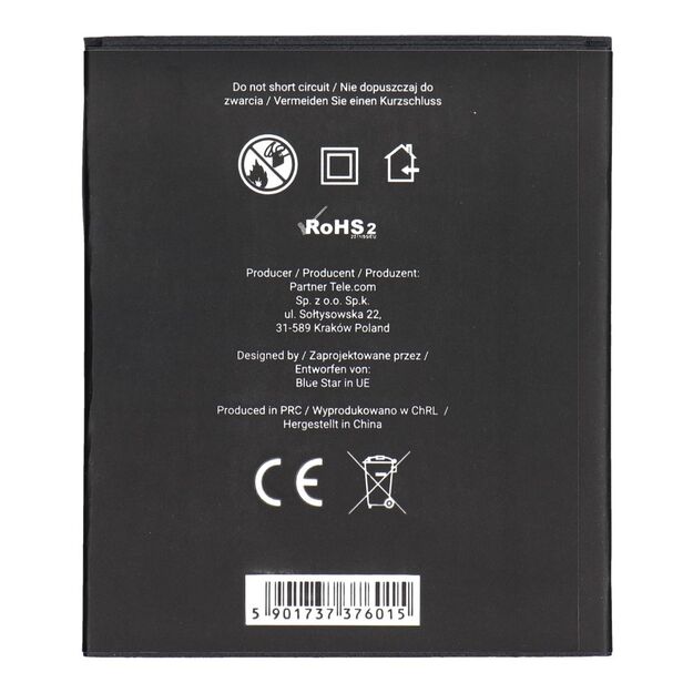 Battery for Lenovo A536 2000 mAh Blue Star Premium 2