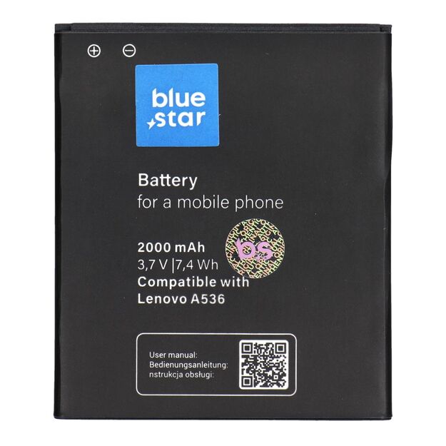Battery for Lenovo A536 2000 mAh Blue Star Premium