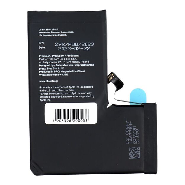 Battery for iPhone 13 PRO 3095 mAh Blue Star HQ 5
