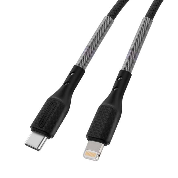 Cable USB C to Lightning Forcell F-Energy PD 3A 27W Carbon 1 m CB-01C black 3