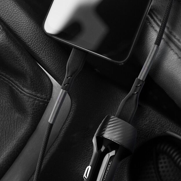 Cable USB C to Lightning Forcell F-Energy PD 3A 27W Carbon 1 m CB-01C black 10