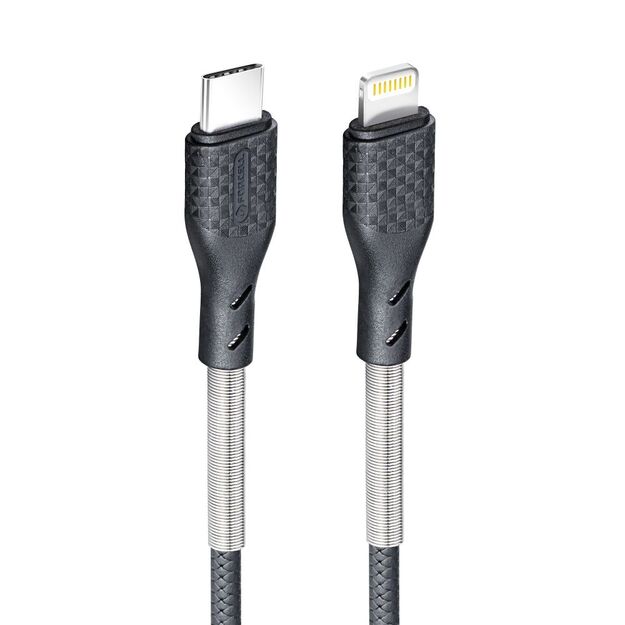 Cable USB C to Lightning Forcell F-Energy PD 3A 27W Carbon 1 m CB-01C black 1