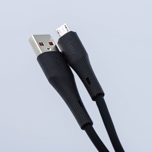 Cable USB A to Lightning Forcell F-Energy 2,4A 12W Silicone 1 m C343 black 4