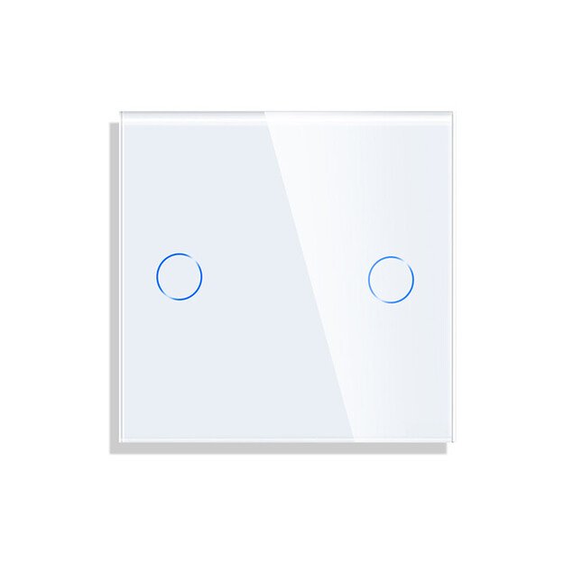 Dvipolis sensorinis jungiklio dangtelis Feelspot, baltas, 47x47mm