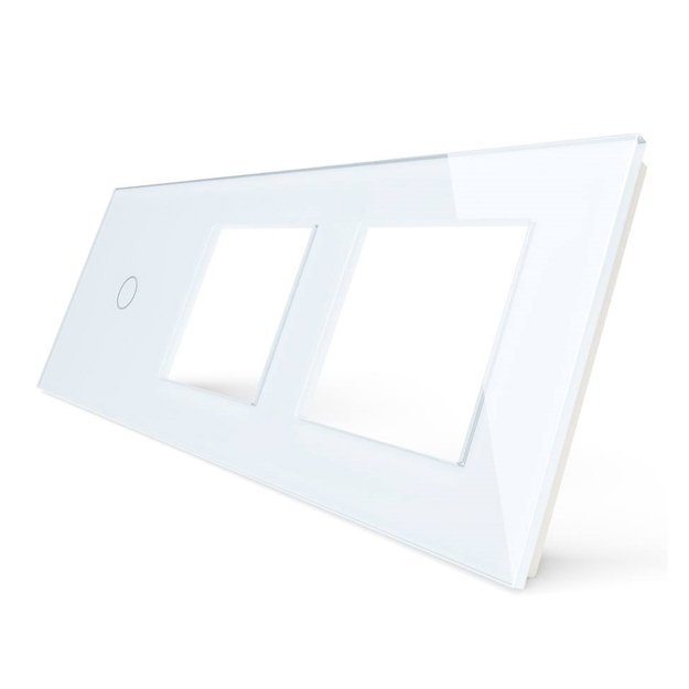 Vienpolis sensorinis dangtelis su dviviečiu rėmeliu Feelspot, baltas 2