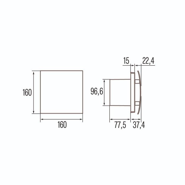 I&scaron;traukimo ventiliatorius Cata UC-10 SILENTIS HYGRO 4