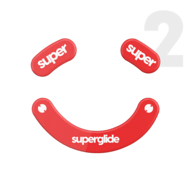 Superglide 2 (Type-C) Glass Skates Razer Deathadder V3 Pro Red (Raudoni) Pakaitiniai Mouse Feet