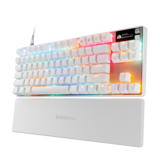 SteelSeries Apex Pro TKL Gen 3 - US layout - Magnetic OmniPoint 3.0 Switches - White (Balta) Magnetinė Žaidimų Klaviatūra 