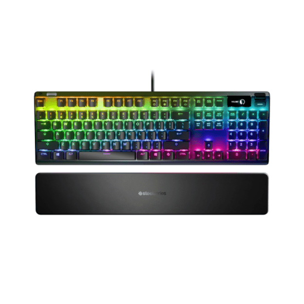 SteelSeries Apex 7 - US layout - QX2 Linear Red Switches - Black (Juoda) Mechaninė Žaidimų Klaviatūra