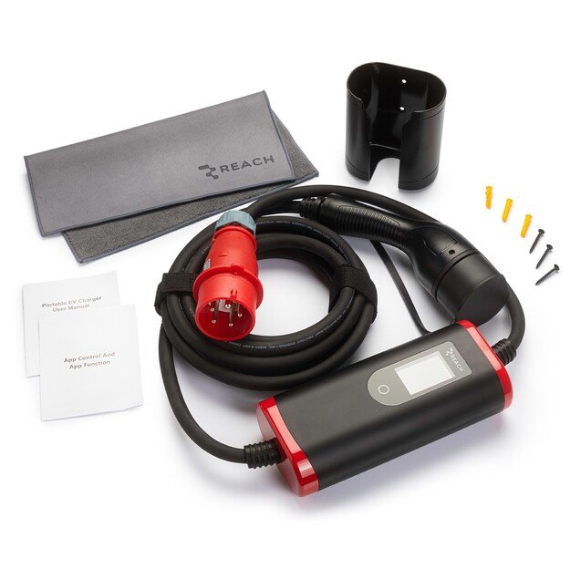 Elektromobilių įkroviklis Reach PEVC4 3 fazės Type2 16A 11kW 5.0m 3