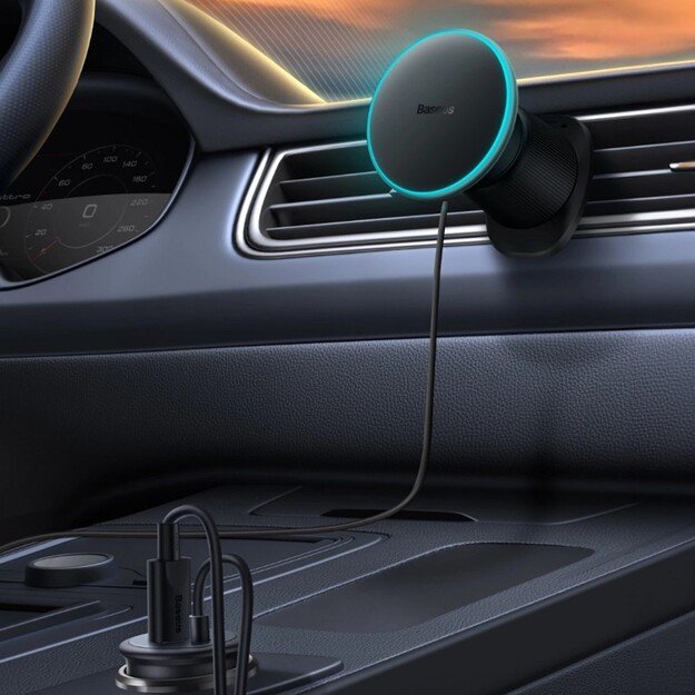 Automobilinis laikiklis-įkroviklis Baseus CW01 MagSafe 15W juodas C40141001111-00 3