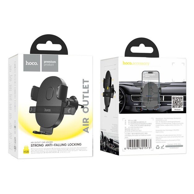 Automobilinis telefono laikiklis Hoco H18 (air vent) juodas 5