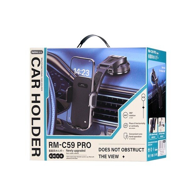 Automobilinis telefono laikiklis Remax RM-C59 PRO (dashboard) juodas 1