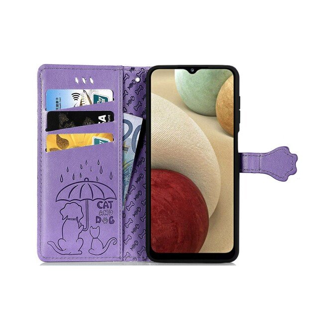 Dėklas Cat-Dog Samsung A155 A15 4G/A156 A15 5G violetinis 2