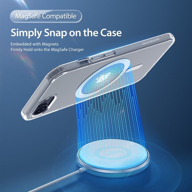 Dėklas Dux Ducis Clin Magsafe Apple iPhone 16e skaidrus 5