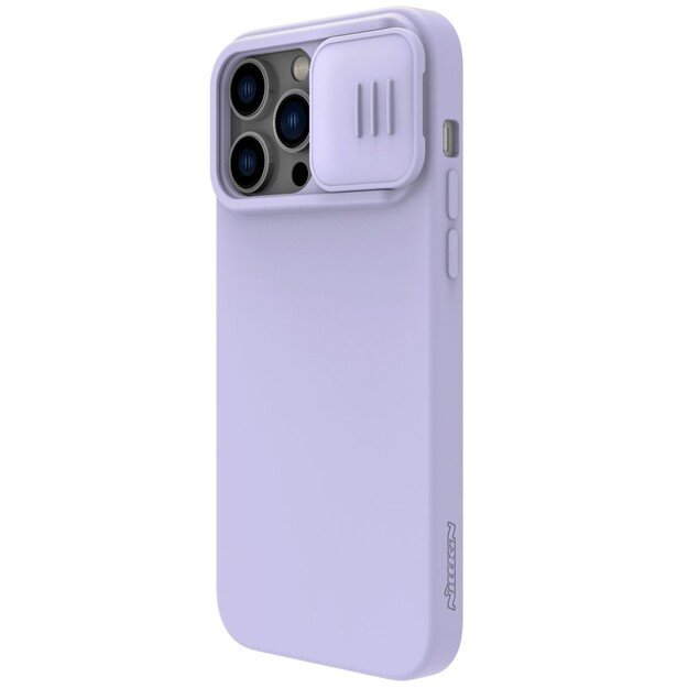 Dėklas Nillkin CamShield Silky Silicone Apple iPhone 15 Pro Max &scaron;viesiai violetinis 1