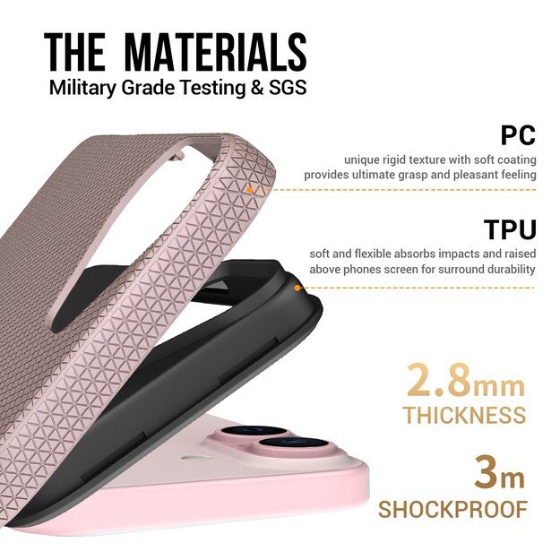 Dėklas Perfectionists Triangle Mag Case Apple iPhone 13/14 rožinio aukso 4