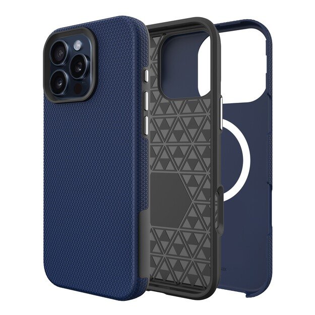 Dėklas Perfectionists Triangle Mag Case Apple iPhone 14 Pro Max tamsiai mėlynas