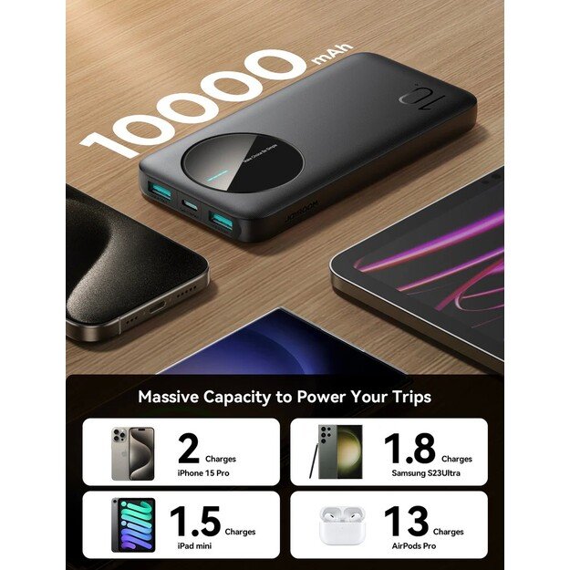 I&scaron;orinė baterija Power Bank Joyroom JR-PBF12 10000mAh juoda 3