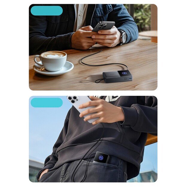 I&scaron;orinė baterija Power Bank Joyroom JR-PR1 22.5W 10000mAh juoda 4