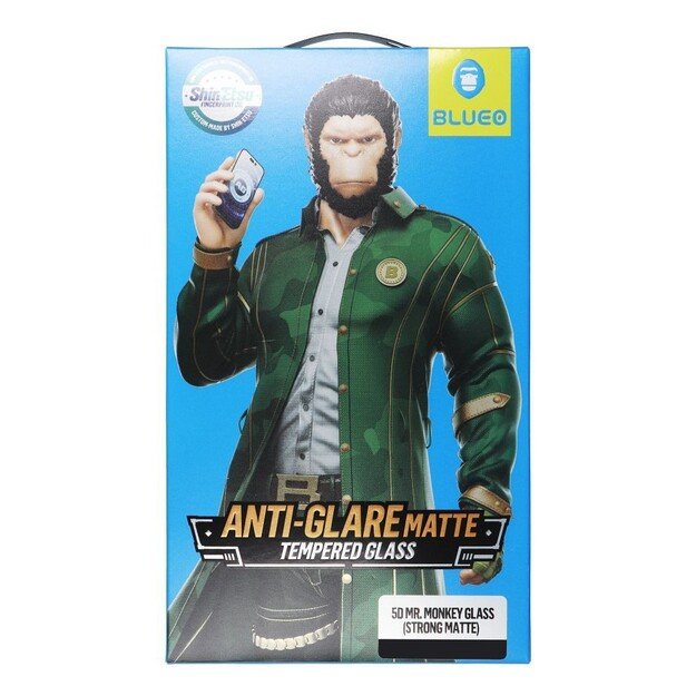 LCD apsauginis stikliukas 5D Mr. Monkey Glass (Strong Matte) Apple iPhone 12/12 Pro juodas 1