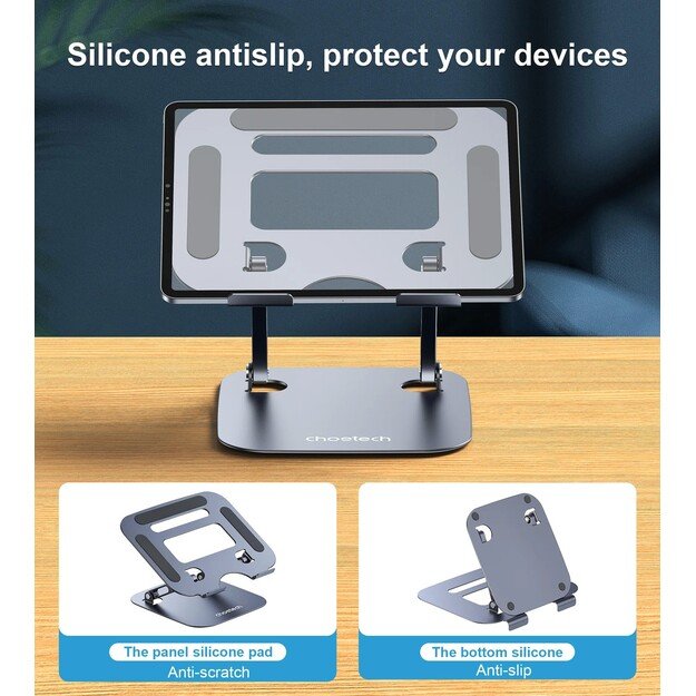 Stovas ne&scaron;iojamam kompiuteriui Choetech H061 pilkas 2