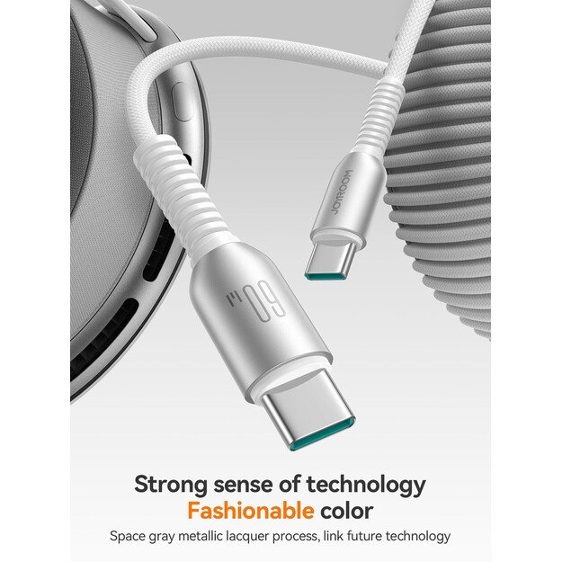 USB kabelis Joyroom S-A51 USB-C to USB-C 60W 1.2m pilkas 2