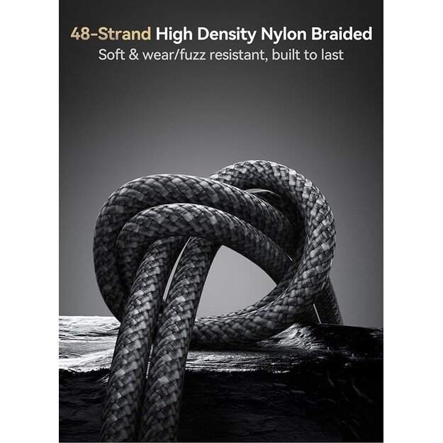 USB kabelis Joyroom SA-50 USB-A to USB-C 3A 1.2m tamsiai pilkas 4