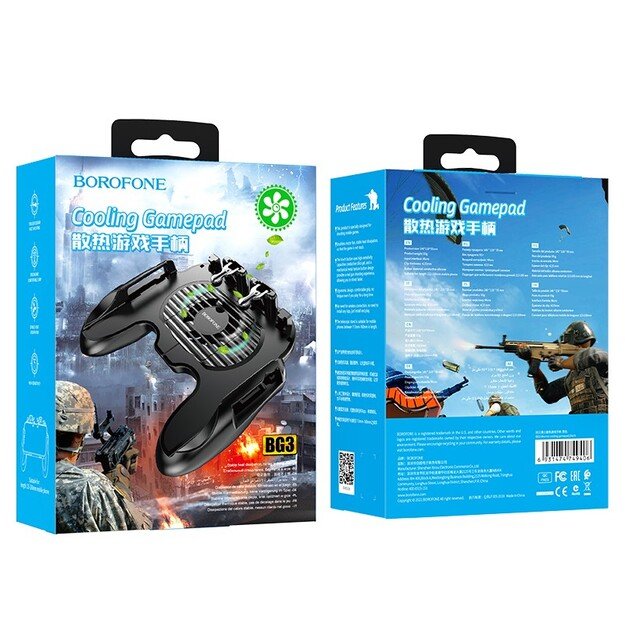 Žaidimų valdymo pultelis Borofone BG3 Warrior Cooling Gamepad juodas 5