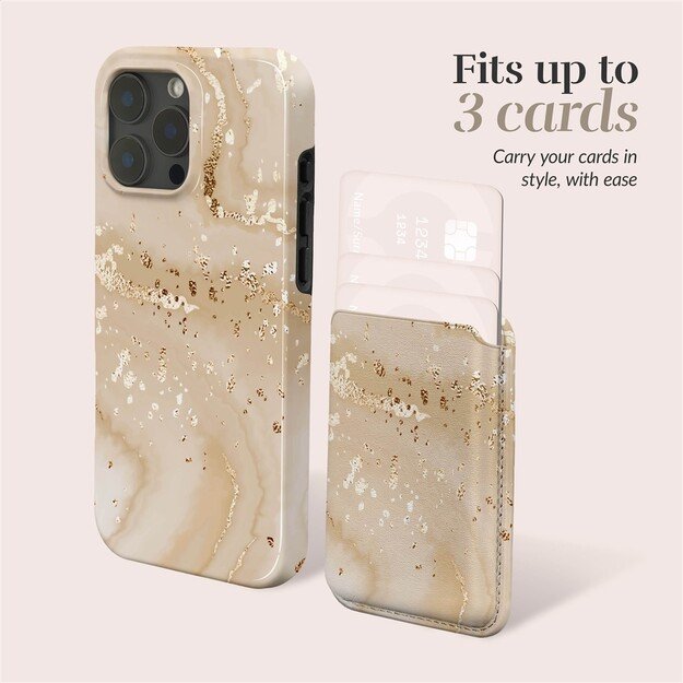MIO Gold Marble Magsafe Case Compatible Card Holder 1