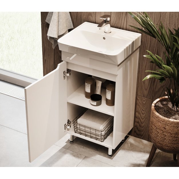 Vonios kambario spintelė su praustuvu OZON OZ-45 balta 3