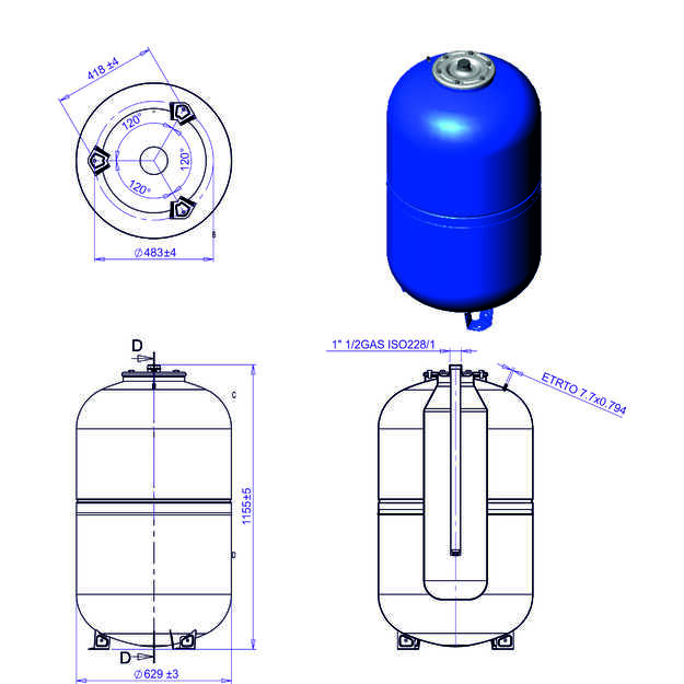 Indas I&scaron;siplėtimo LC 300L vandentiekiui maxivarem 1