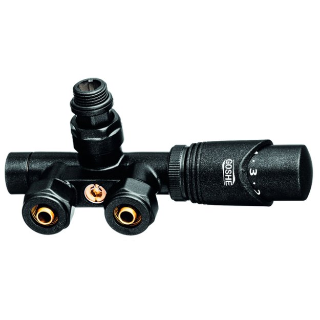 Vožtuvas termostatinis gyvatukui 0300.329  de&scaron;ininis juodas