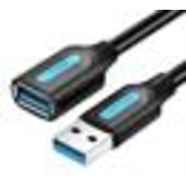 CABLE USB3.0 MALE TO FEMALE/0.5M BLACK CBHBD VENTION 1