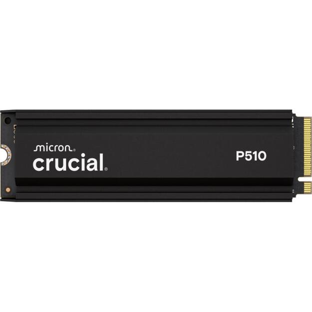 SSD|CRUCIAL|P510|1TB|M.2|PCIe Gen5|NVMe|TLC|Write speed 9500 MBytes/sec|Read speed 11000 MBytes/sec|TBW 600 TB|CT1000P510SSD5