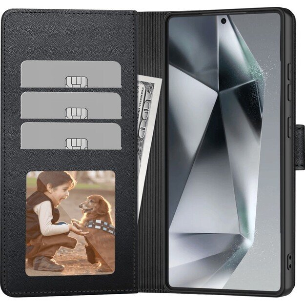 Dėklas Tech-Protect Wallet Samsung S731 S25 FE juodas 1