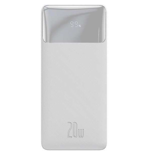 Baseus Bipow Fast Charging Power Bank 10000mAh 20W (Overseas Edition) White