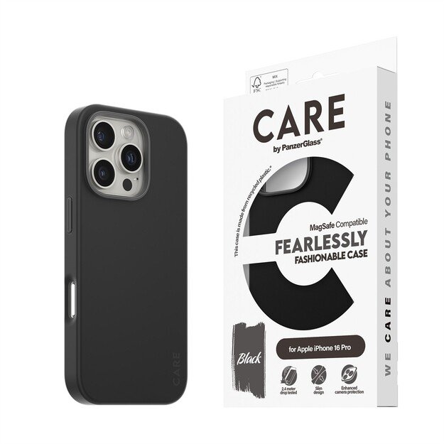 CARE Fashion case with MagSafe iPhone 16 Pro, Black 1