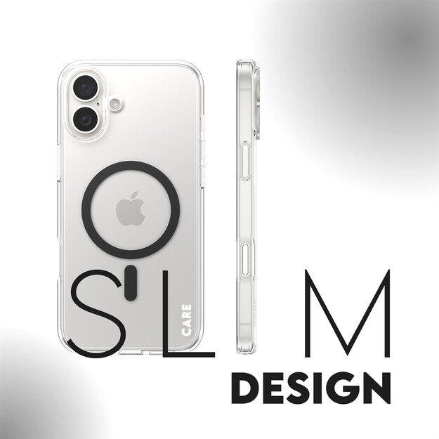CARE Flagship case with Black MagSafe iPhone 16 Plus, Transparent 5
