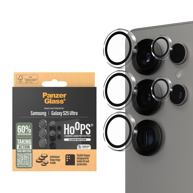 PanzerGlass Hoops Lens Protector Samsung Galaxy S25 Ultra, Transparent