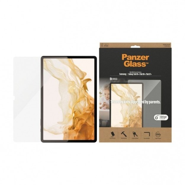 PanzerGlass screen protector for Samsung Galaxy TabS9 Plus, S9FE Plus, S8 Plus, S7 Plus, UWF