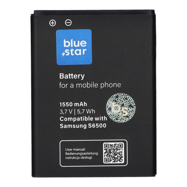 Battery for Samsung Galaxy Mini 2 S6500 / Galaxy Young S6310 / Galaxy Ace Plus S7500 1550 mAh Blue Star Premium