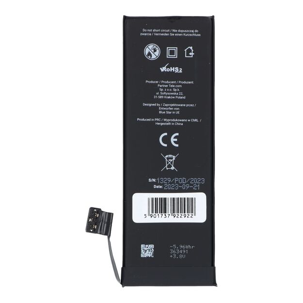 Battery for iPhone 5S 1560 mAh Blue Star HQ 3